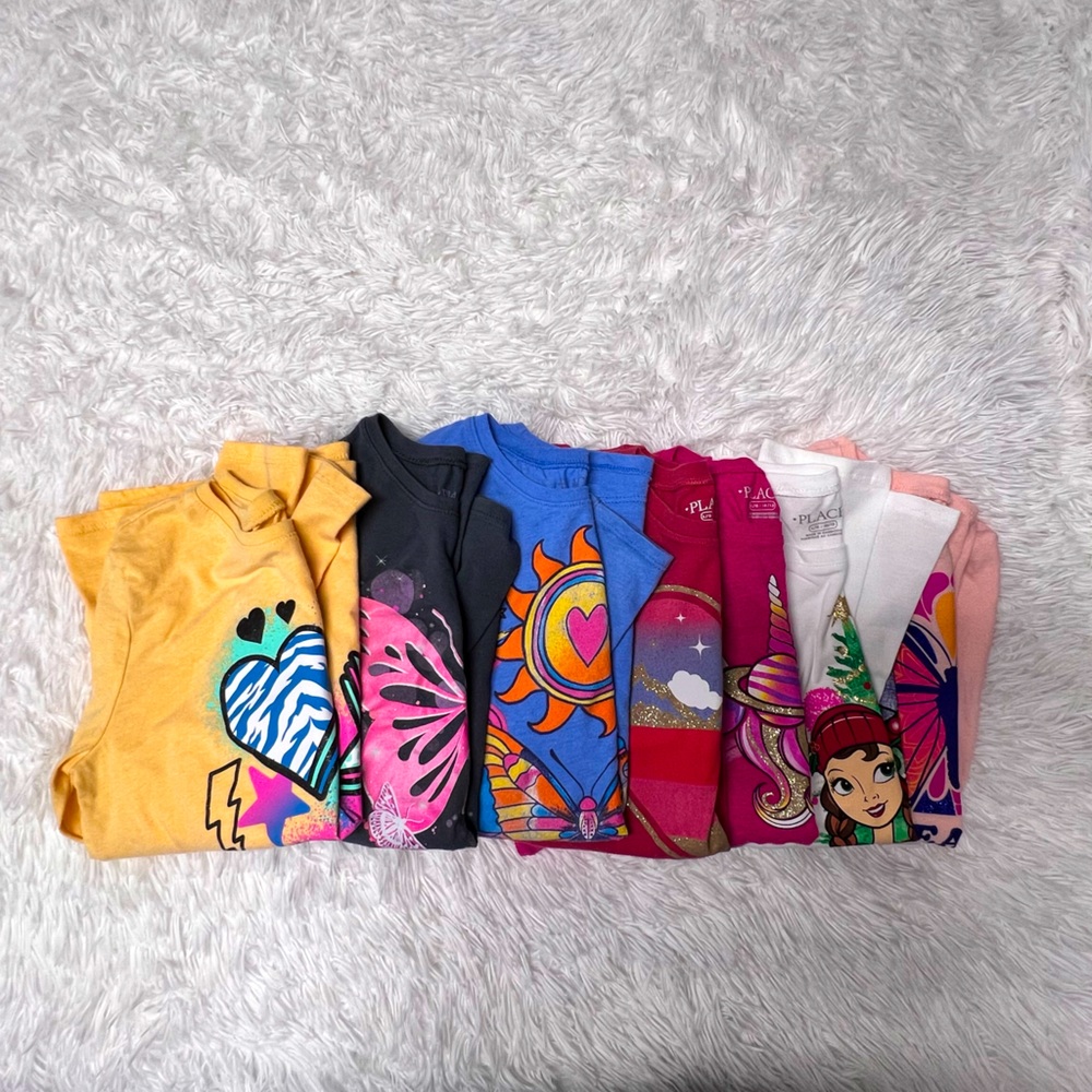 Lot of 7 Children’s Place Girls Long Sleeve Shirts